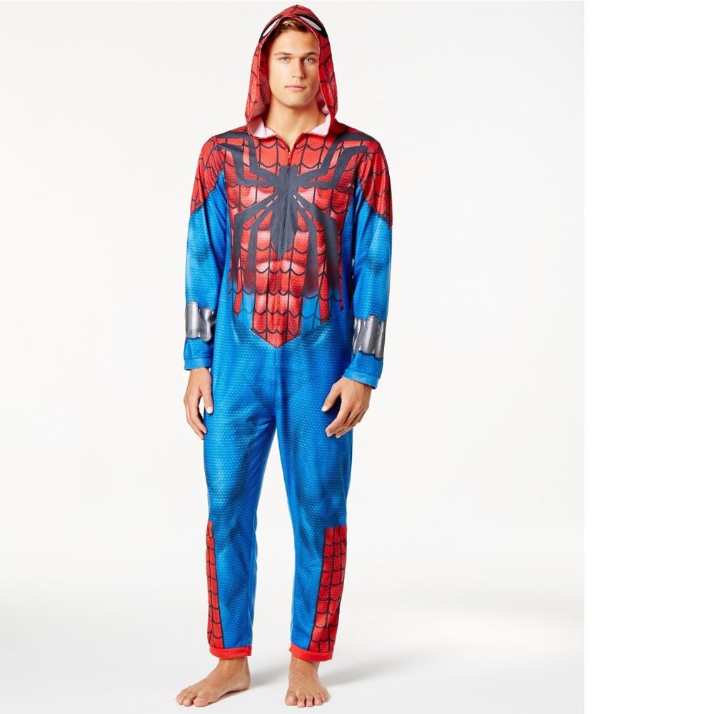 Briefly Stated Spider-Man Hooded Costume Jumpsuit